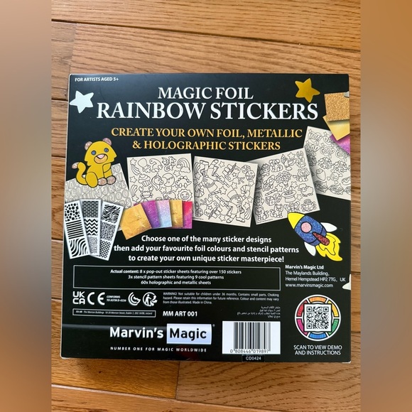 NWT Magic foil rainbow stickers bought from FAO Schwarz store by Marvin’s magic - Picture 2 of 2